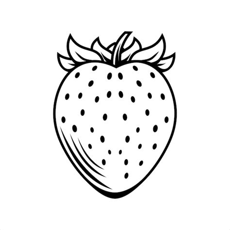 Strawberry Line Drawing Vectors - Freepik