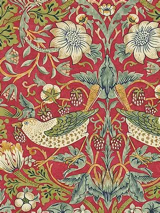 Strawberry Thief Wallpaper 212563 by William Morris & Co