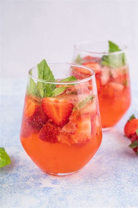 Strawberry basil cocktail. To make homemade simple syrup, combine equal parts water and sugar (½ cup water and ½ cup sugar, more or less) in a small saucepan. Bring to a simmer over medium heat. Whisk until sugar is fully dissolved. Turn off heat and allow to cool to room temperature before adding to drinks or refrigerating for later. 