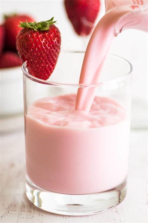 Strawberry milk recipe. Instructions. Blend: Add strawberries, coconut milk and maple syrup into a high powered blender or food processor. Blend until smooth and creamy. You can enjoy right away or let the sorbet harden up a bit in the freezer. Freeze: Place sorbet in a container (I used a loaf pan lined with parchment paper). Place in the freezer for about 3 hours. 