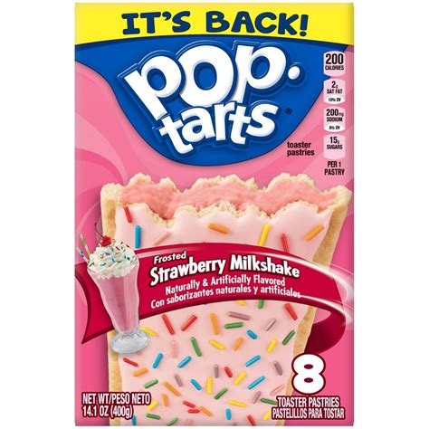 Strawberry milkshake pop tart. The history of the Strawberry Milkshake Pop-Tart is long and storied, appearing on and off shelves throughout the 2000s — most recently in 2017 — after its debut as part of the Ice Cream ... 