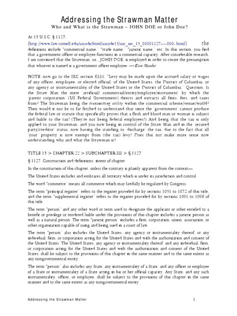 Strawman law book.  Understanding Your Strawman Concept This document introduces the concept of...