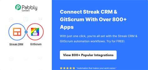 Streak CRM Integrations FREE - Connect with 1000+ Apps - Pabbly