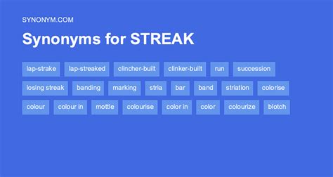 Streak Synonyms & Antonyms Synonyms.com