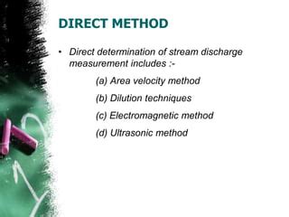 Stream flow measurement - SlideShare