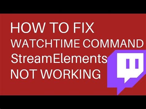 Streamelements watchtime not working. StreamElements bot watchtime showing 0 secs for every user : r/Twitch Andreas862 View community ranking In the Top 1% of largest communities on Reddit StreamElements bot watchtime showing 0 secs for every user Same as the title, i don't know why this is happening and there is no solution online This thread is archived 