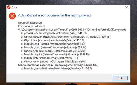 Streamlabs javascript error.  Any help or direction would be appreciated!! Locked post....