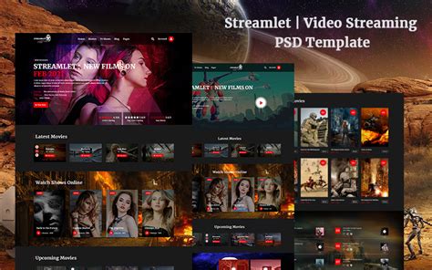 Streamlet Video Streaming PSD Template TemplateMonster