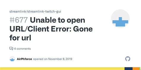Streamlink client error gone for url.  The main purpose of Streamlink is to allow the use...