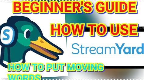 Streamyard tips and tricks.  The instructions are based on using a computer running Wi...