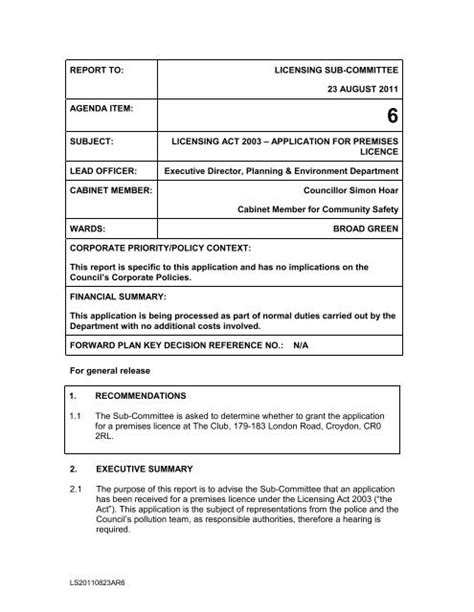 Street works licence Croydon Council