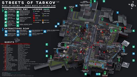 Streets of tarkov map interactive. Streets of Tarkov. in Escape From Tarkov. Number of players: 10-20. Raid duration: 50 min. The Tarkov Streets. A map that many people have been waiting for. As devs said (at the time of patch 0.13), this is only the first iteration of the map. A fairly decent-sized map filled with a large number of buildings. Residential areas, supermarkets, a ... 