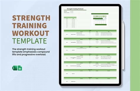 Strength Training Template Excel Collection