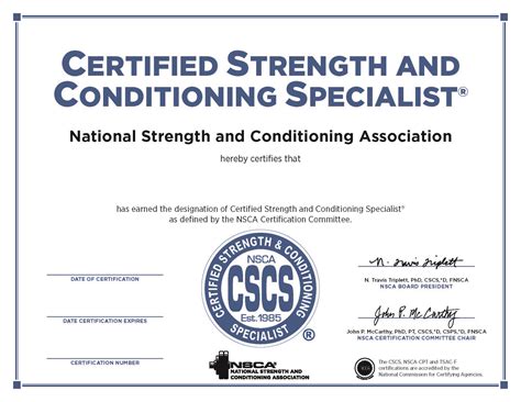 Strength and conditioning certification. Certified Strength and Conditioning Specialists are professionals who ap-ply scientific knowledge to train athletes for the primary goal of improving athletic performance. They conduct sport-specific test-ing sessions, design and implement safe and effective strength training and conditioning programs, and provide guidance on 