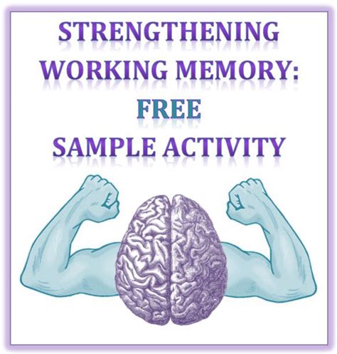 Strengthening Working Memory Free Sample Activity Classroom Freebies