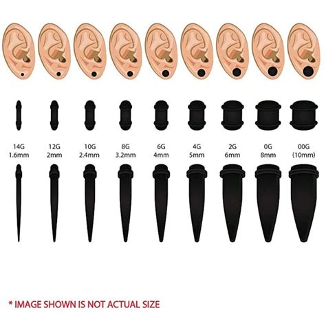 Stretching kit gauges. 24PC Ear Stretching Kit - 00G-20mm Big Gauges - Surgical Steel Single Flare Tunnels Plugs Solid Acrylic Tapers - Stretchers Weights Expanders Eyelets. 4,311. 200+ bought in past month. $2099. List: $22.97. Save 5% with coupon (some sizes/colors) FREE delivery Sat, Oct 14 on $35 of items shipped by Amazon. 