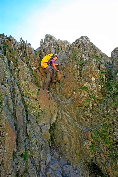 Striding edge bad step.  Fine and dry day, easy scramble.  Having successfully The...