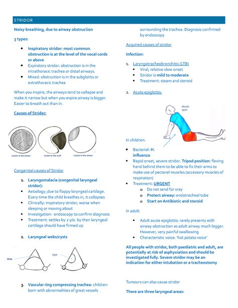 Stridor - an overview ScienceDirect Topics