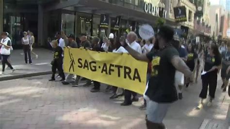 Striking SAG-AFTRA members hold Labor Day demonstration in Boston
