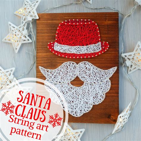 String Art Pattern Printable Christmas String Art Pattern Etsy
