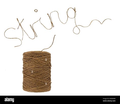 String Word and Object Isolated Over White Stock Photo Image of