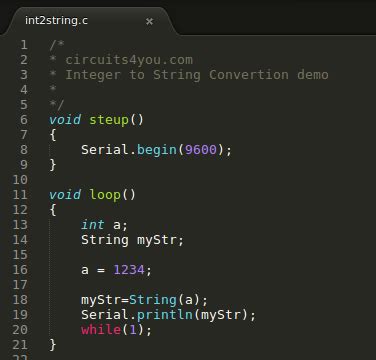 String to int arduino.  If no valid conversion could be performed because the String Arduino...
