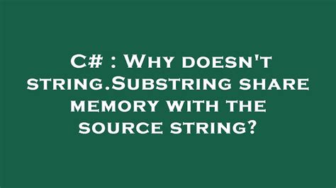 String.Substring doesn