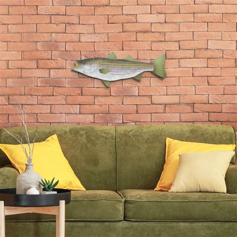 Striped Bass Wooden Wall Art Fish C754