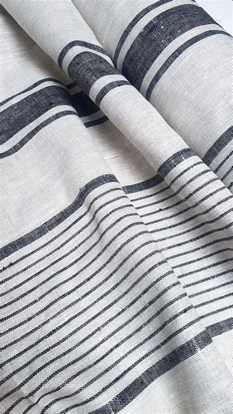 Striped Linen Fabric - Etsy