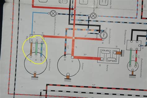 Stromlaufplan der lichtmaschine mit 3 drähten. - Répertoire numérique de la sous-série 2 c.