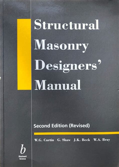 Structural masonry designers manual by w g curtin. - Guide pour li 1 2 tablissement des statistiques de balance des paiements manuals guides french edition.