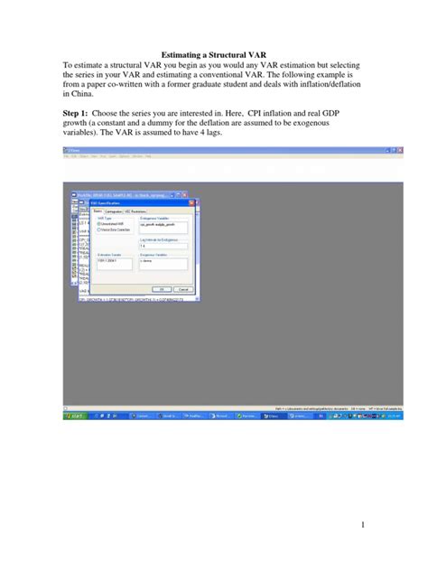 Structural var eviews.  We would like to show you a description here but the...