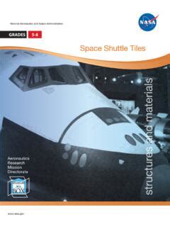 Structures and Materials: Space Shuttle Tiles Grades 9-12