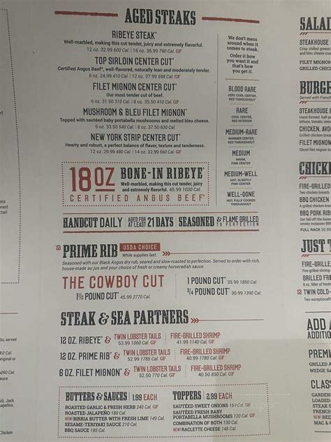 Stuart anderson's menu