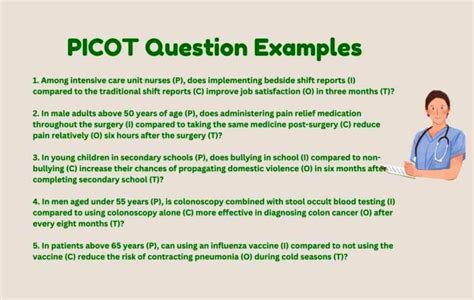 Stuck in Writing Examples of PICOT Questions for Nursing? Here is …