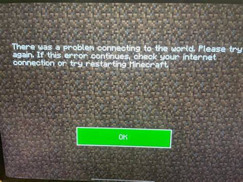 Stuck on joining world minecraft.  Unstable or incompatible network connection ...