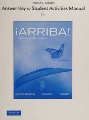 Student Arriba Answer Manual Activities Key