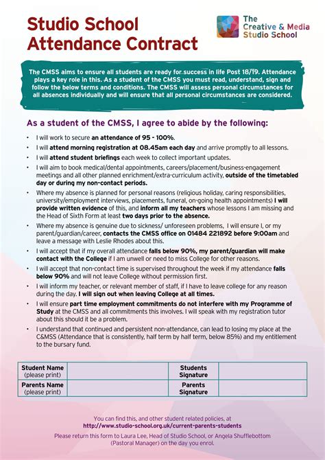 Student Attendance Contract 9+ Examples, Format, Pdf Examples