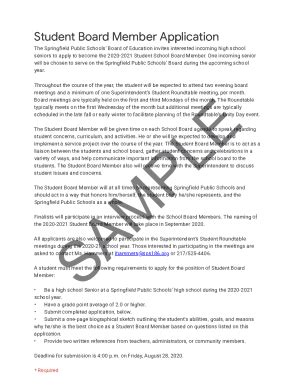 Student Board Member Application