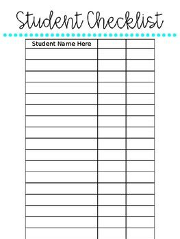 Student Checklist Google Slides Teaching Resources TPT