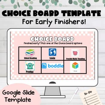 Student Choice Board Google Slides and PowerPoint template