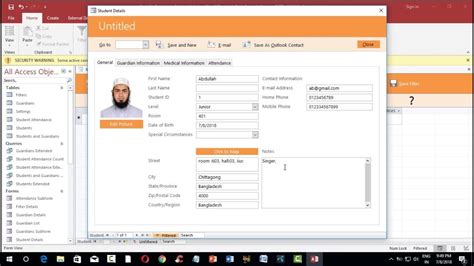 Student Data Entry in MS Access Bangla Tutorial MS School YouTube
