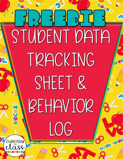 Student Data Tracking Sheet and Behavior Log FREEBIE Student data