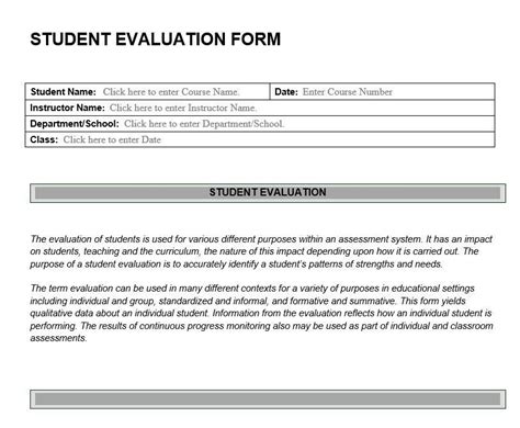 Student Evaluation Form Feedback on Student Learning Abilities