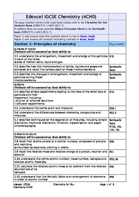 Student Igcse Chemistry Answers Edexcel
