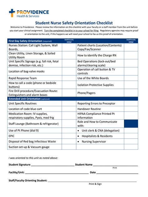 Student Nurse Checklist Form the Form in Seconds Fill Out and Sign