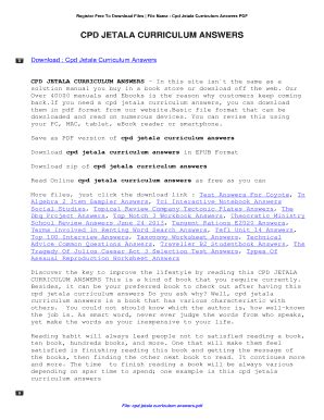 Student Workbook Jetala Cpd Answers