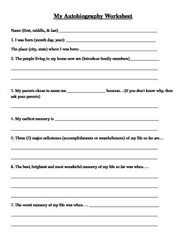 Student autobiography questions