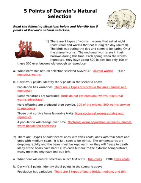 High School Worksheet In this evolution by natural selection worksheet, students learn how nature selects advantageous traits called adaptations. This worksheet's focus is on evolutionary vocabulary terms. NGSS Standard HS-LS4-2 HS-LS4-3 HS-LS4-4 HS-LS4-5 MS-LS4-4 (Benefits of Variation) Published by NGSS Life Science.. 