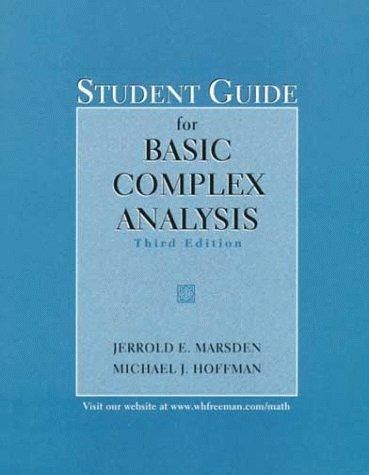 Student guide basic complex analysis marsden. - Handbuch für elliptische und hyperelliptische kurvenkryptographie diskrete mathematik und ihre anwendungen.